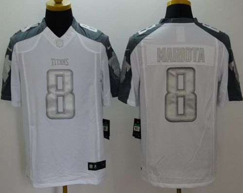 Nike Titans #8 Marcus Mariota White Men's Stitched NFL Limited Platinum Jersey